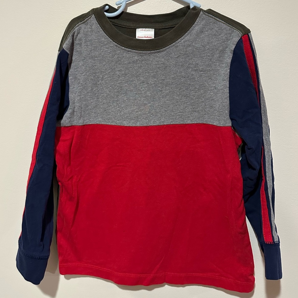 Hanna Andersson Long Sleeve Striped Tee Size 5/ 110